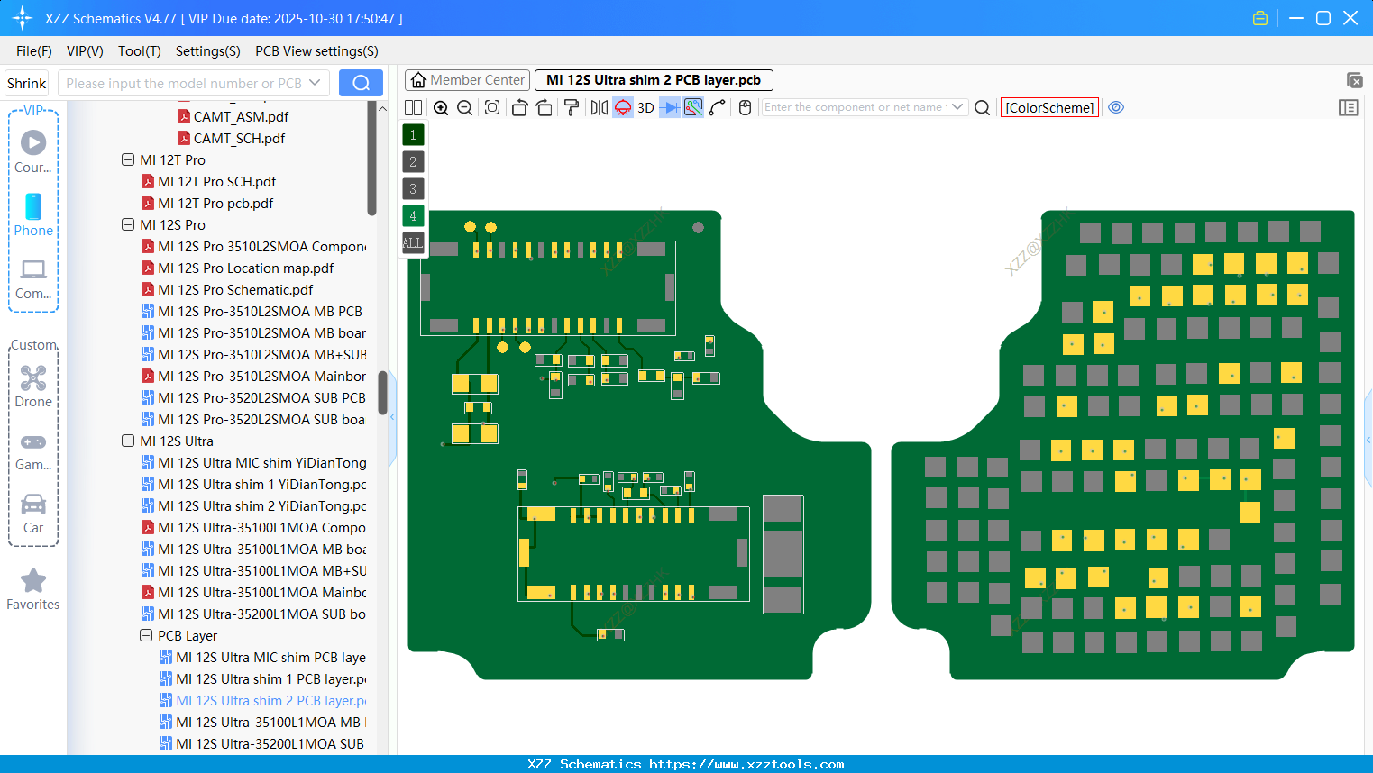 Xiaomi MI 12S Ultra Shim 2 PCB Layer